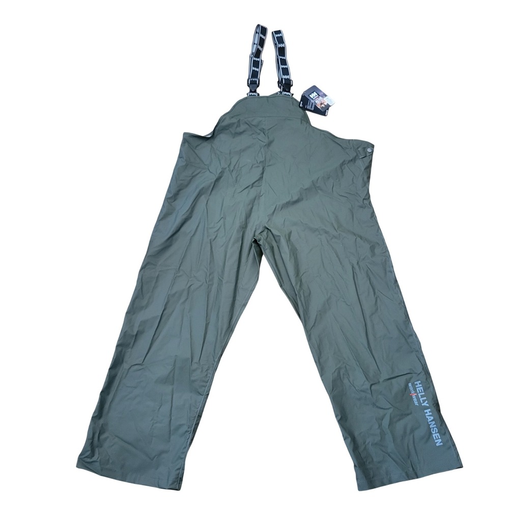 Helly Hansen XL Mandal Bib Overalls Army Green Waterproof Salopette Waders